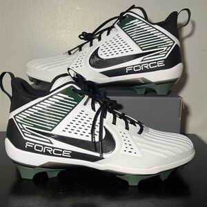 Nike Force Savage 3 Lineman Football Cleats White Black Green DA5453-112 Size 16